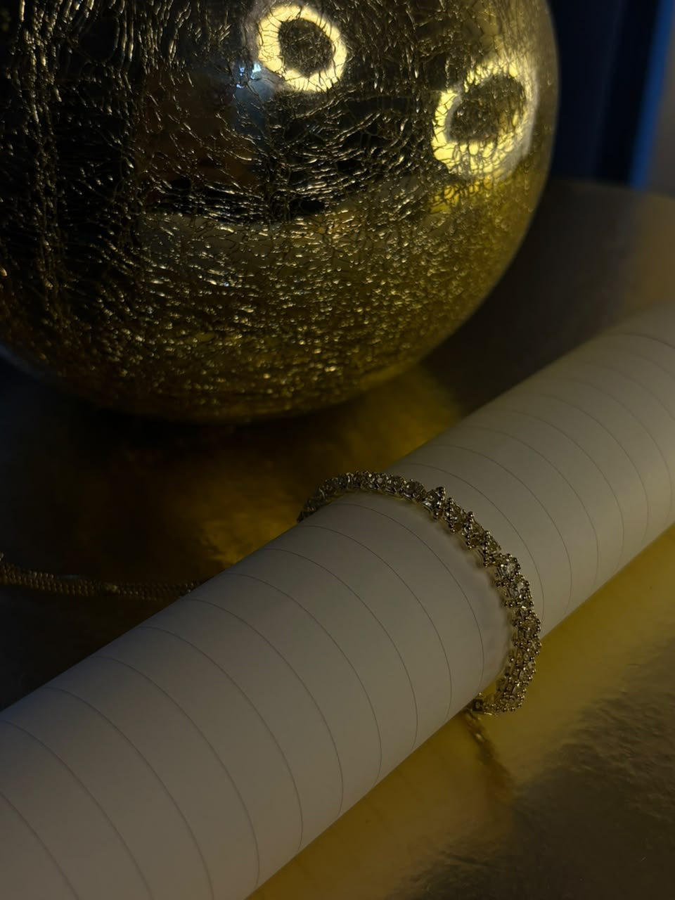 Premium Gold-Tone Crystal Bracelet