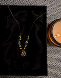 Premium Golden Floral Pendant Necklace