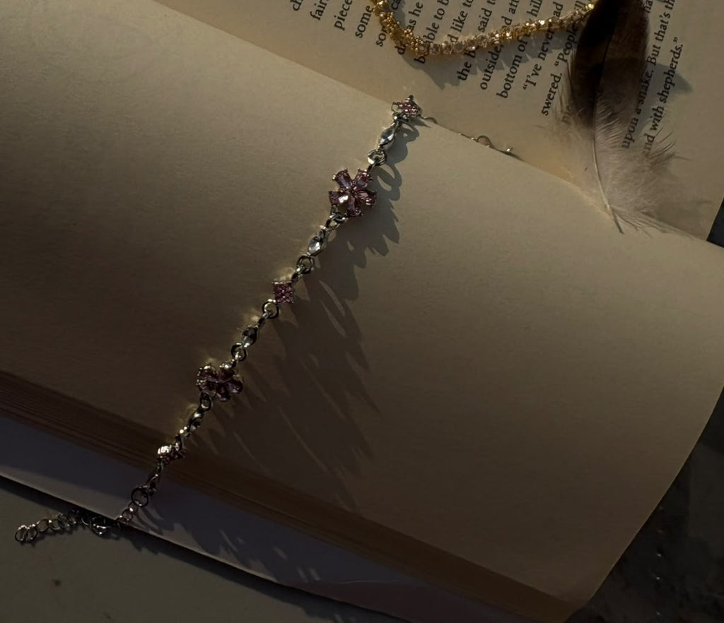 Elegant Pink Crystal Bracelet