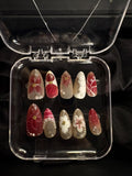 Cherry Blossom Pearl Luxury 3D Press-On Nails